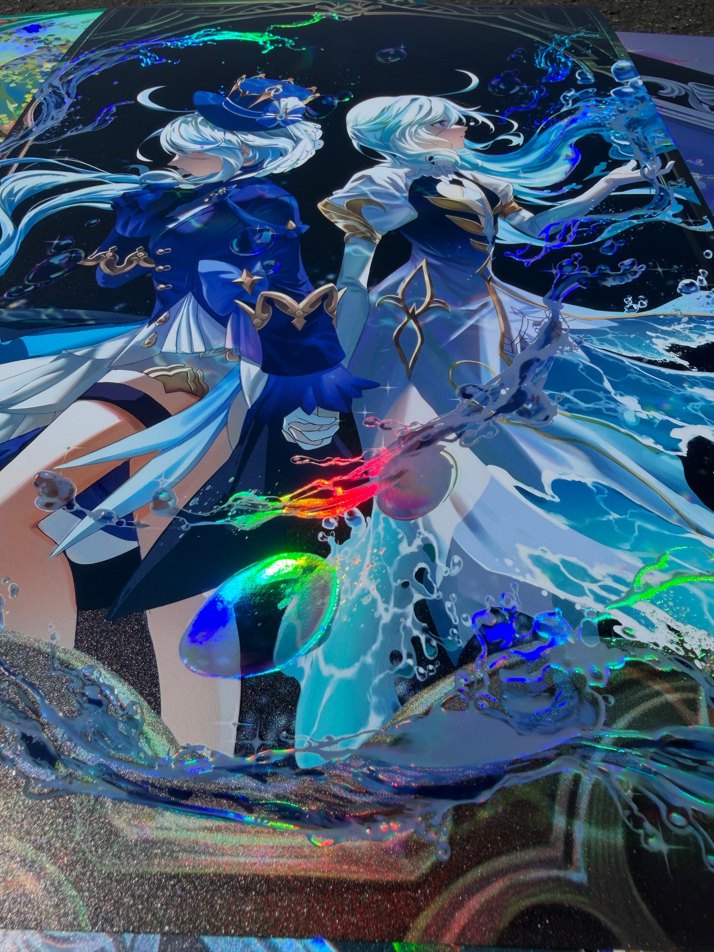 Genshin Impact Focalors and Furina 11''x17'' Poster