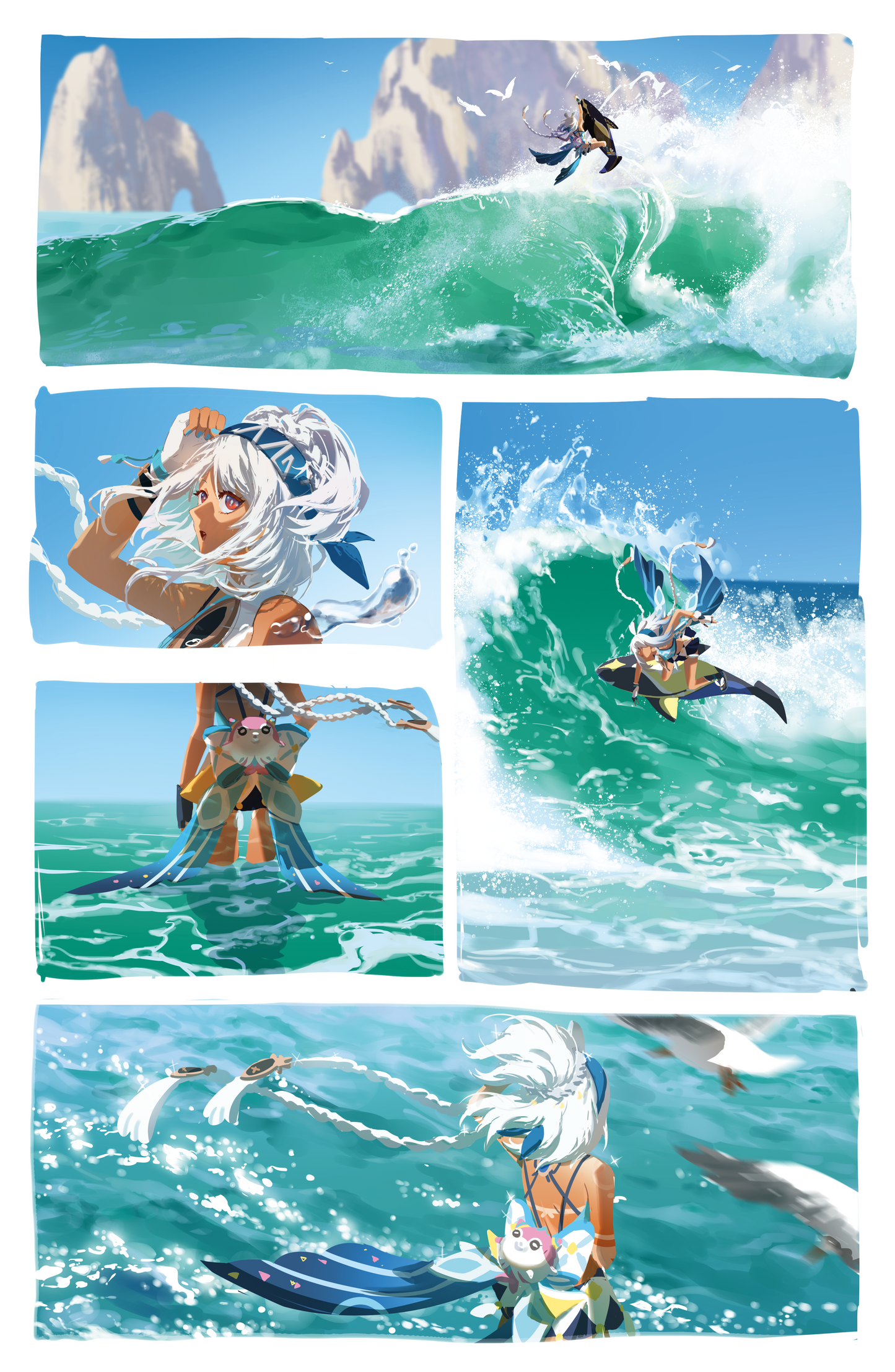 Genshin Impact Mualani 11''x17'' Poster