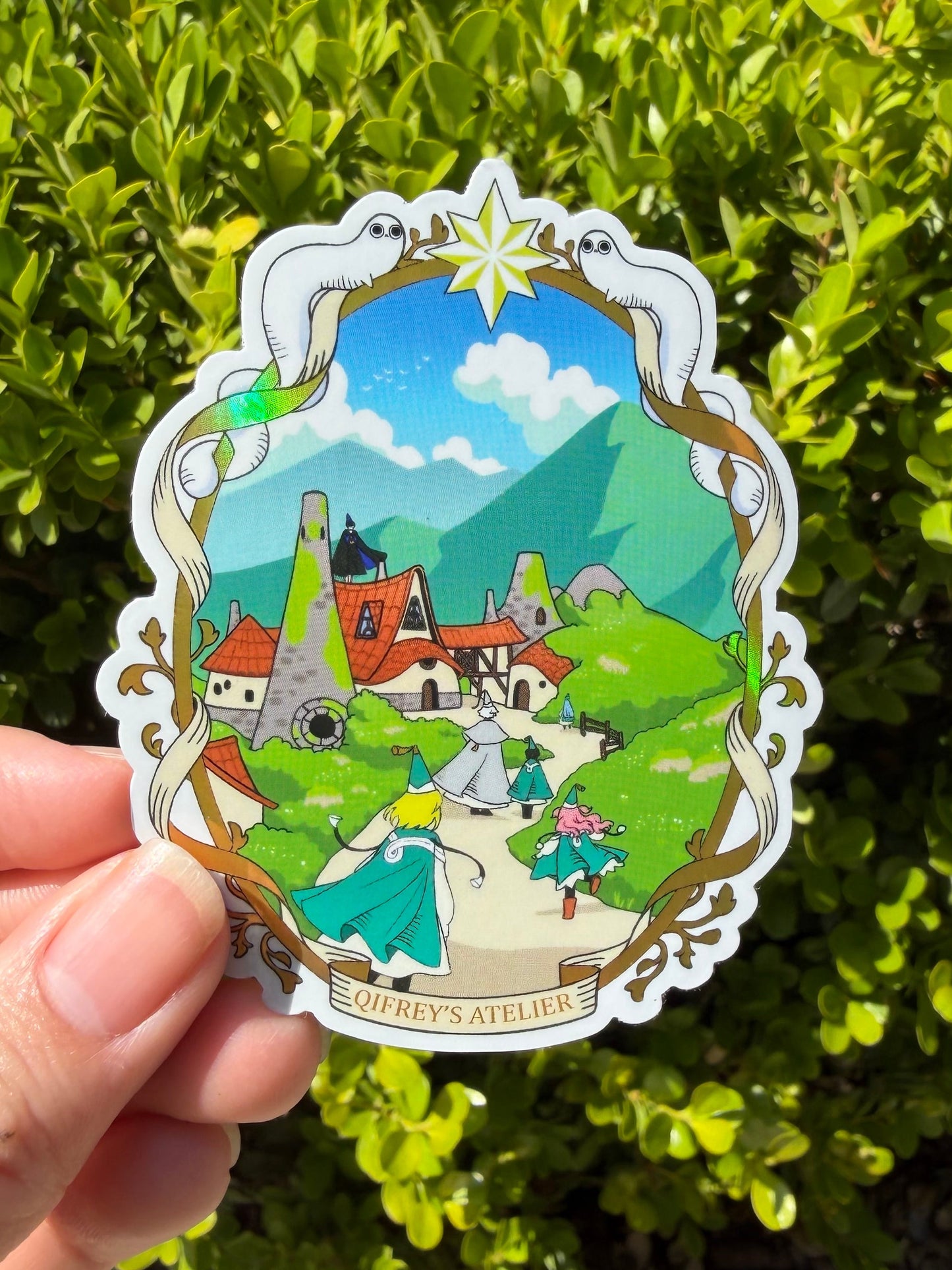 Witch Hat Atelier Gold Foil House Sticker