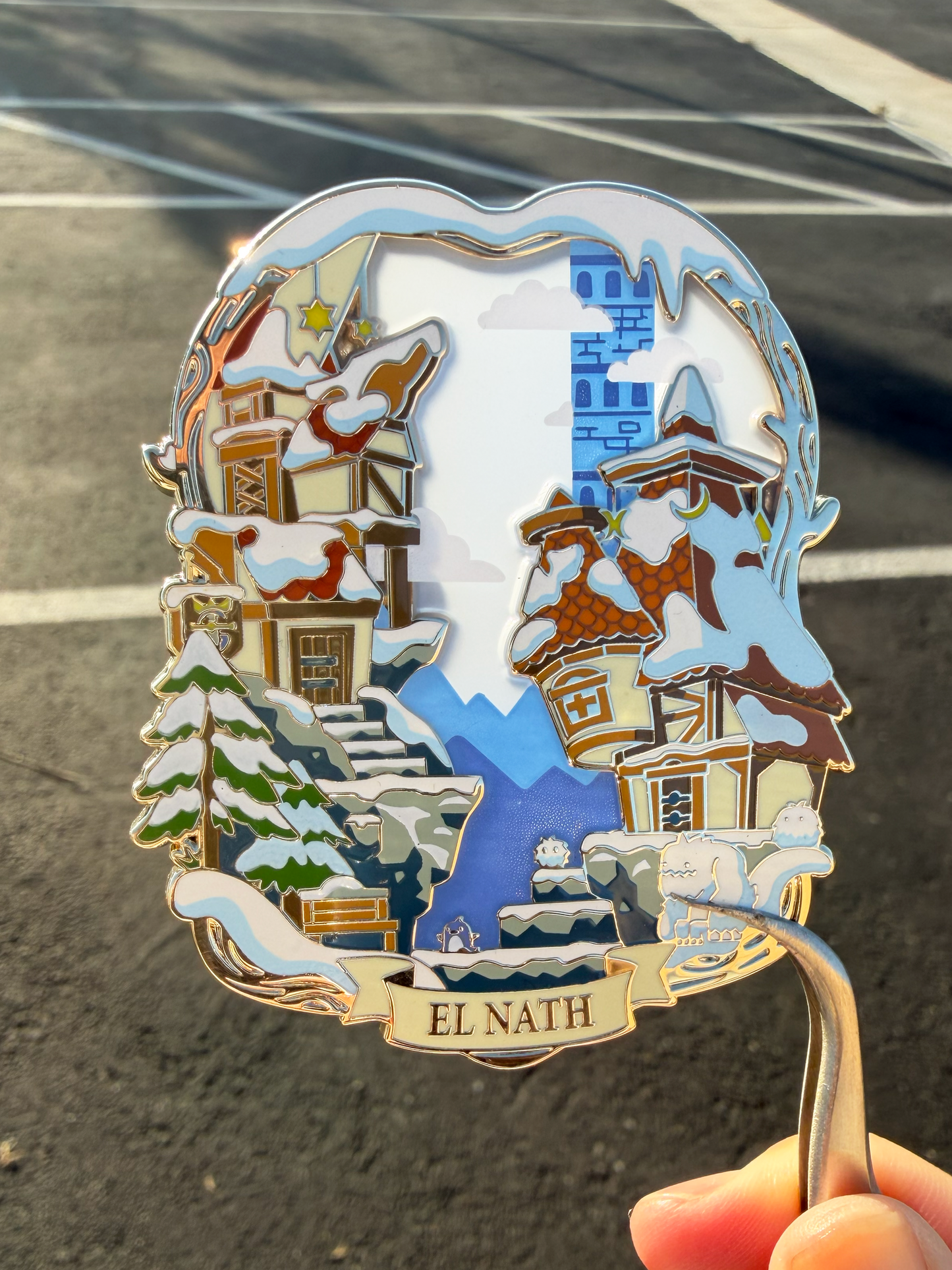 Nostalgic Maplestory Town Stained Glass Enamel Pins