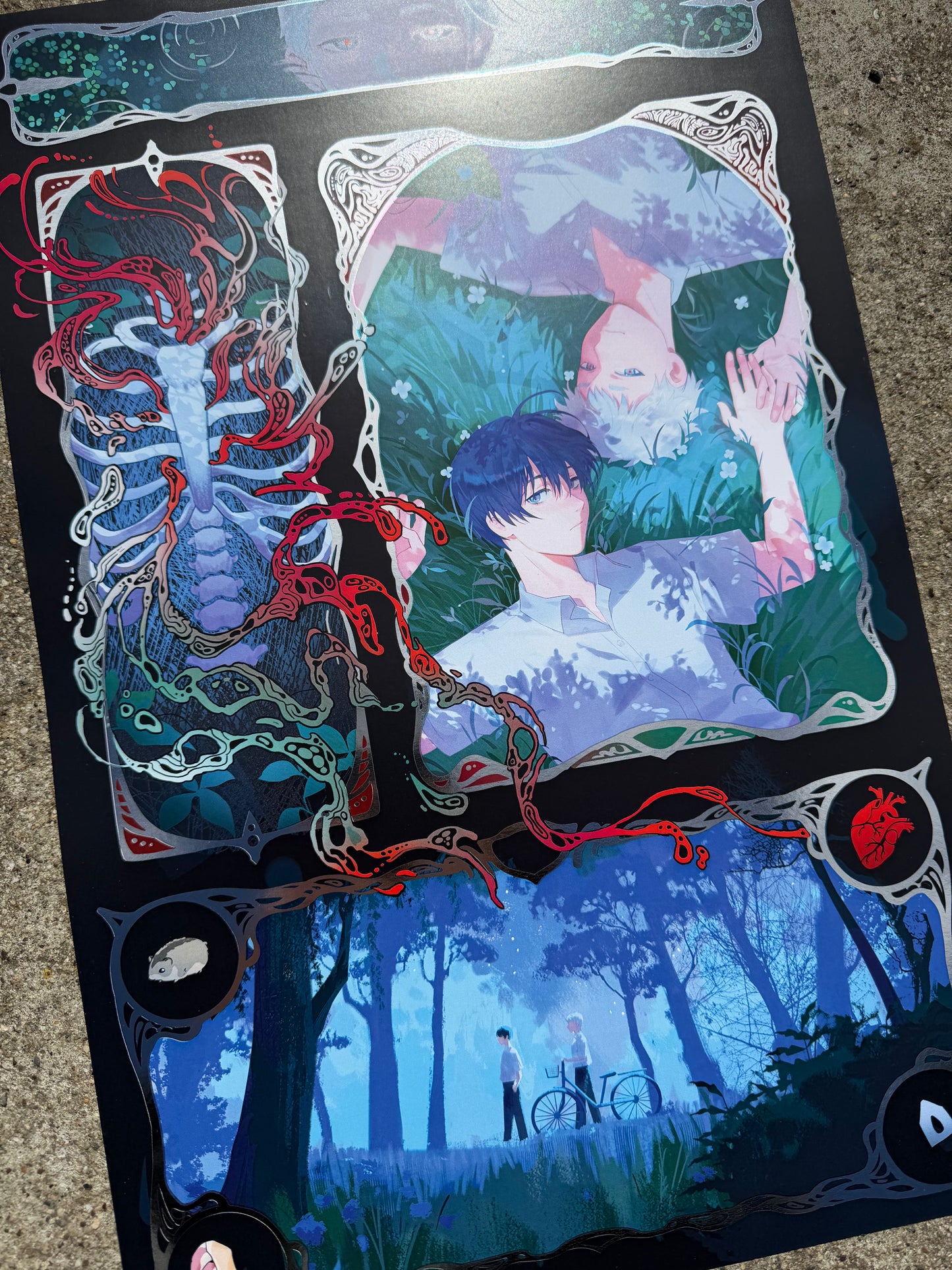 The Summer Hikaru Died Silver Foil Print