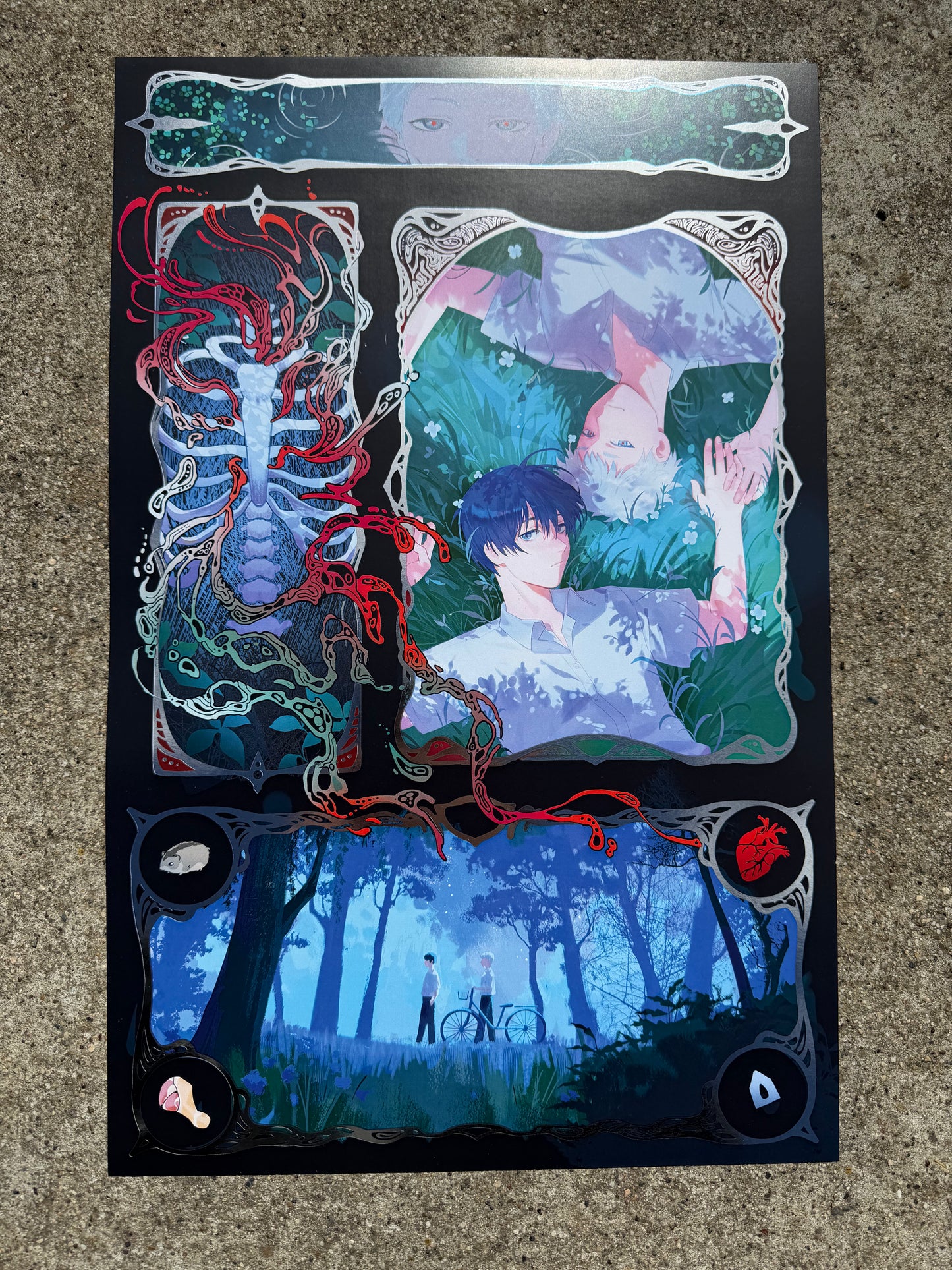 The Summer Hikaru Died Silver Foil Print