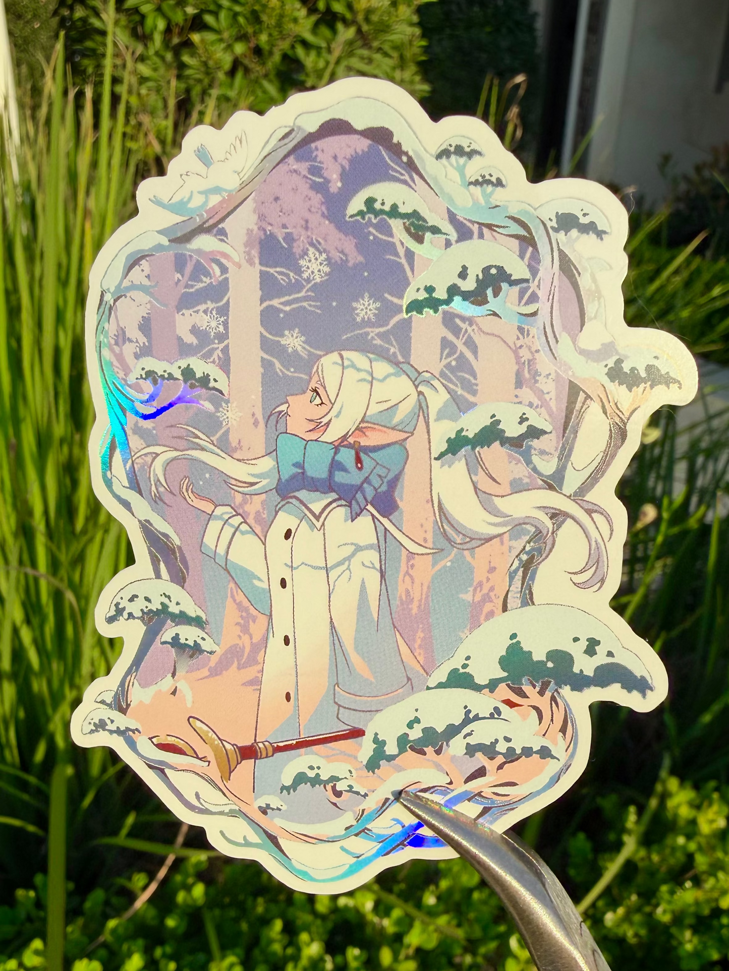 Winter Frieren 3 Inch Holographic Sticker