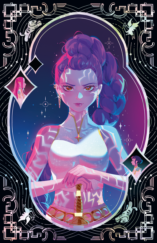 PREORDER K-Pop Demon Hunter Rumi Holographic Foil Print Art Print, 11x17 or 5.5x8.5
