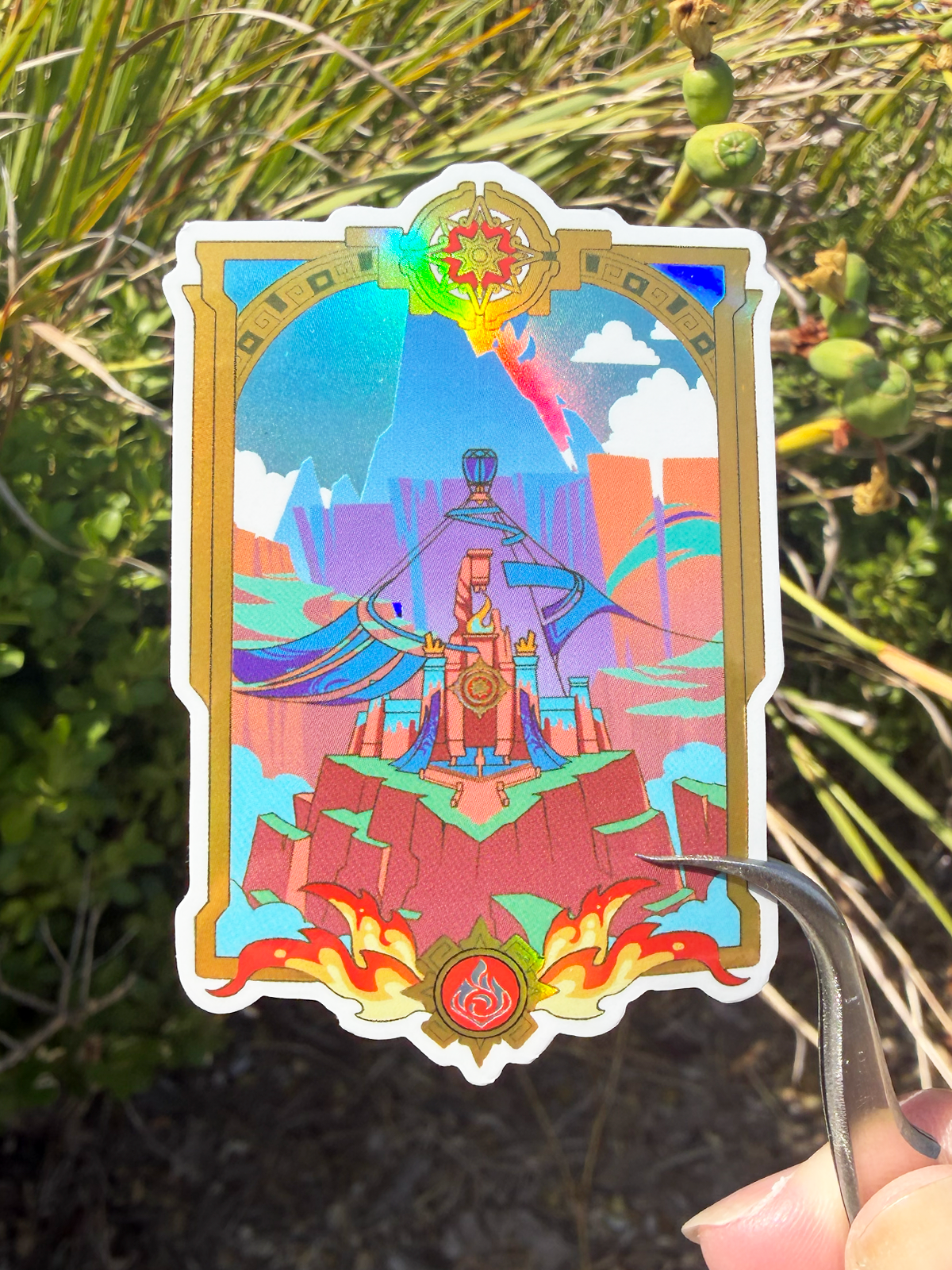 Genshin Impact Regions Foil Stickers
