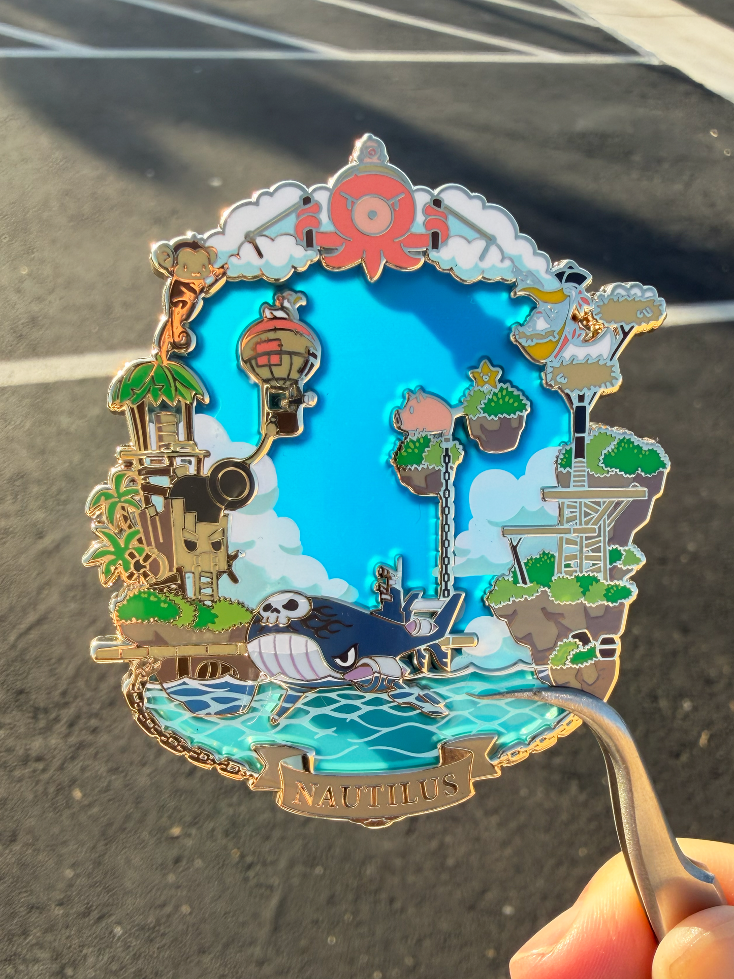 Nostalgic Maplestory Town Stained Glass Enamel Pins