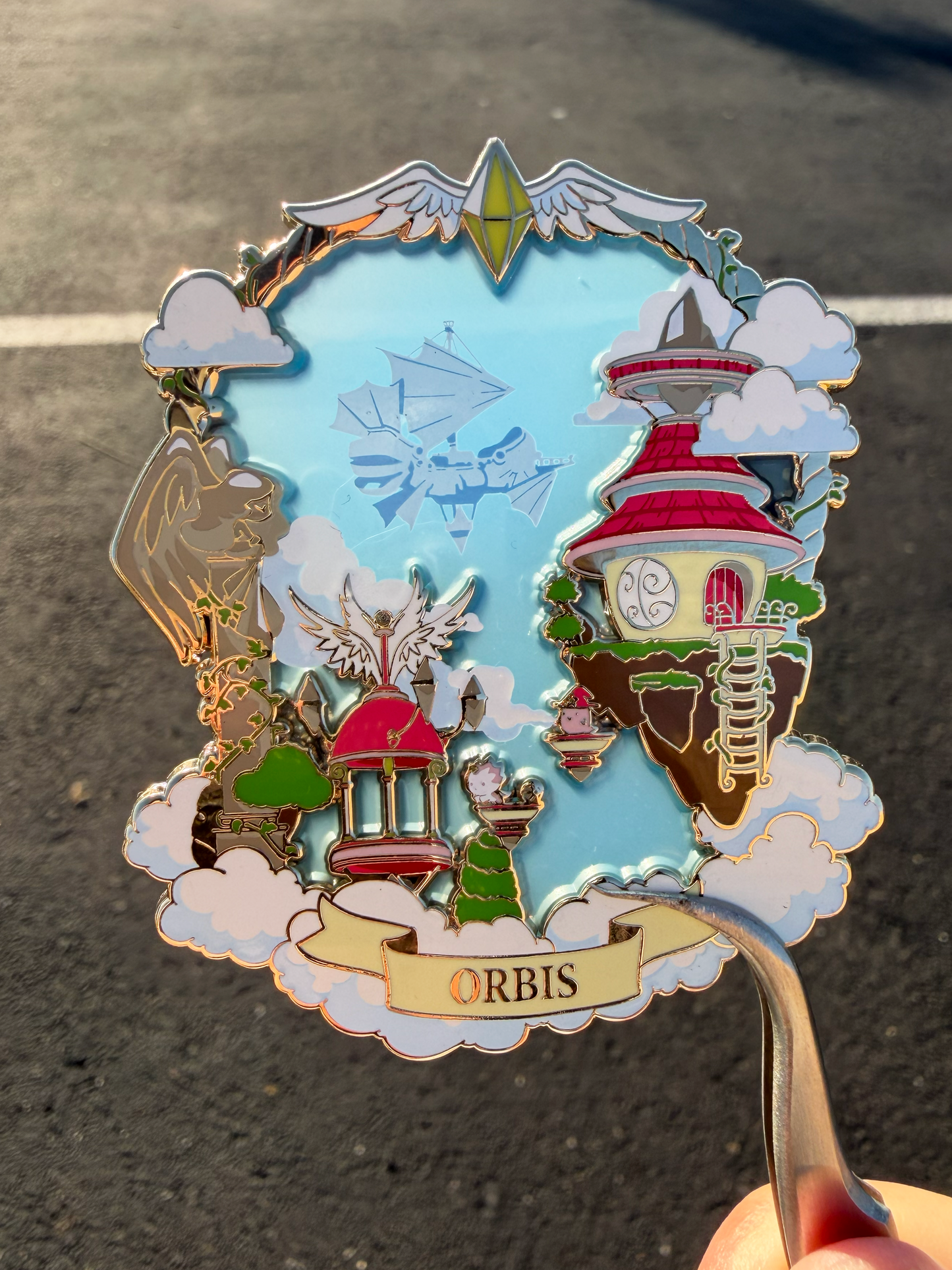 Nostalgic Maplestory Town Stained Glass Enamel Pins