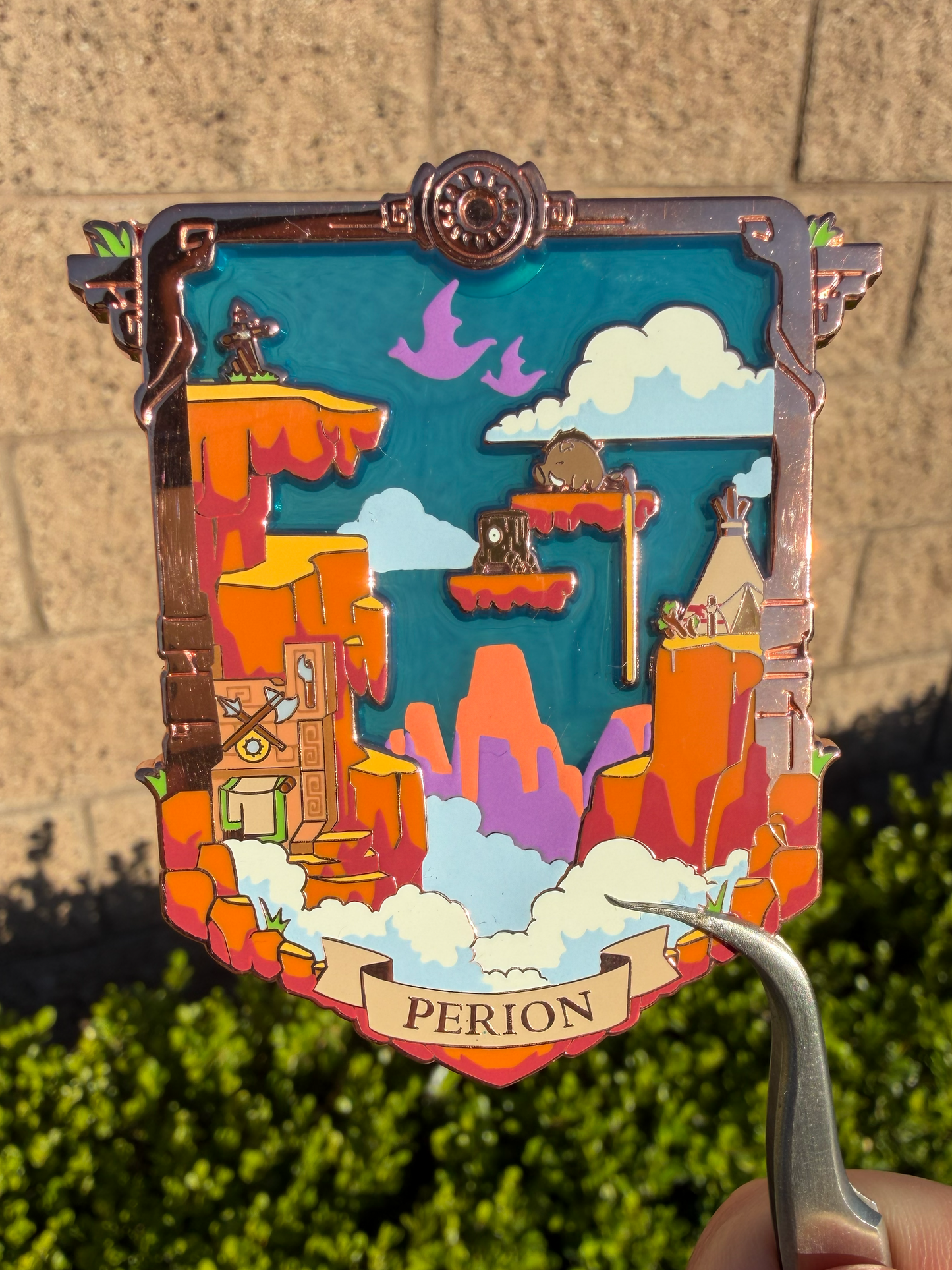 Nostalgic Maplestory Town Stained Glass Enamel Pins