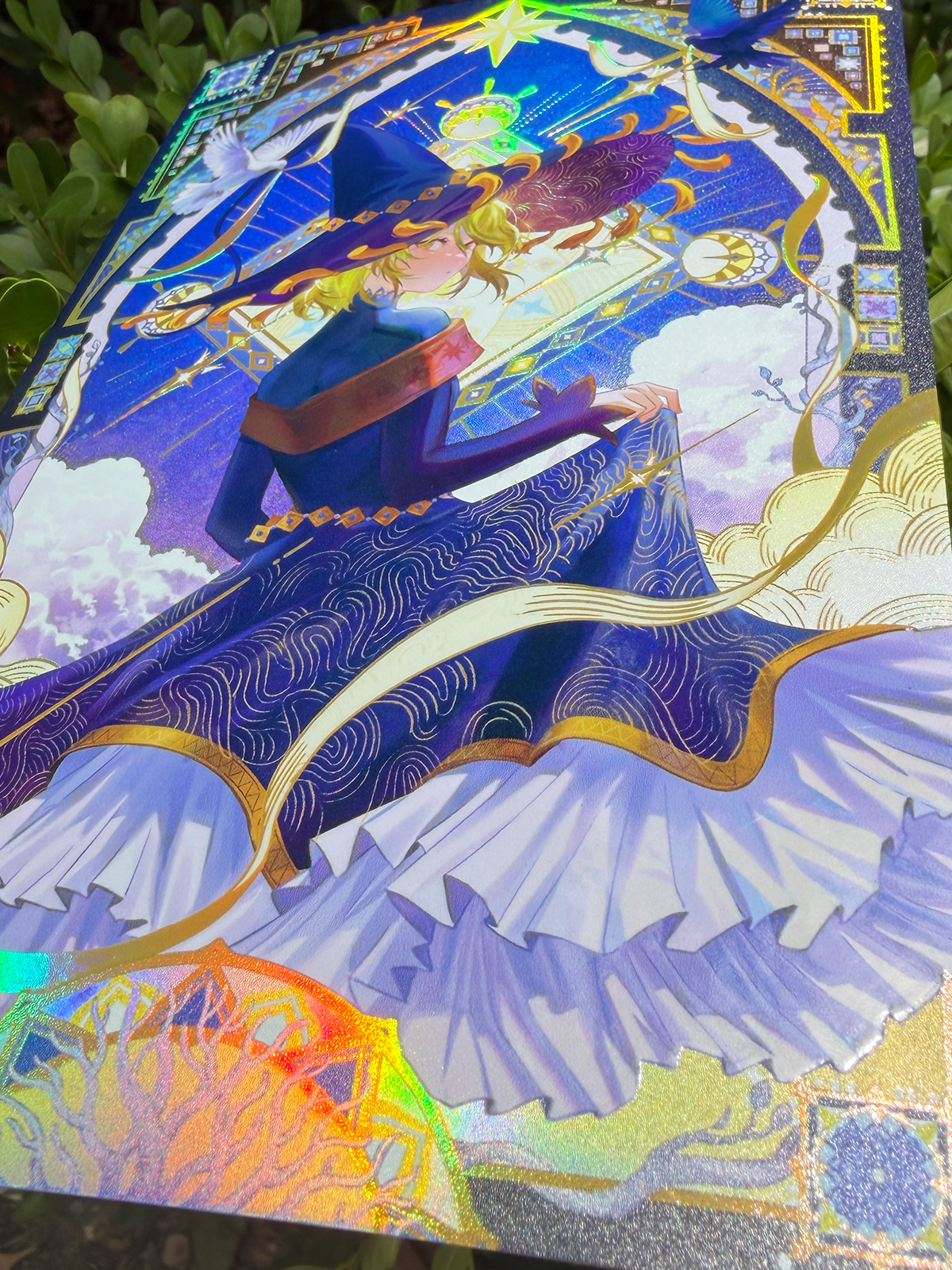 Witch Hat Atelier Brim Hat Coco 11x17 + 5.5x8.5 Holographic Gold Foil + UV Printing