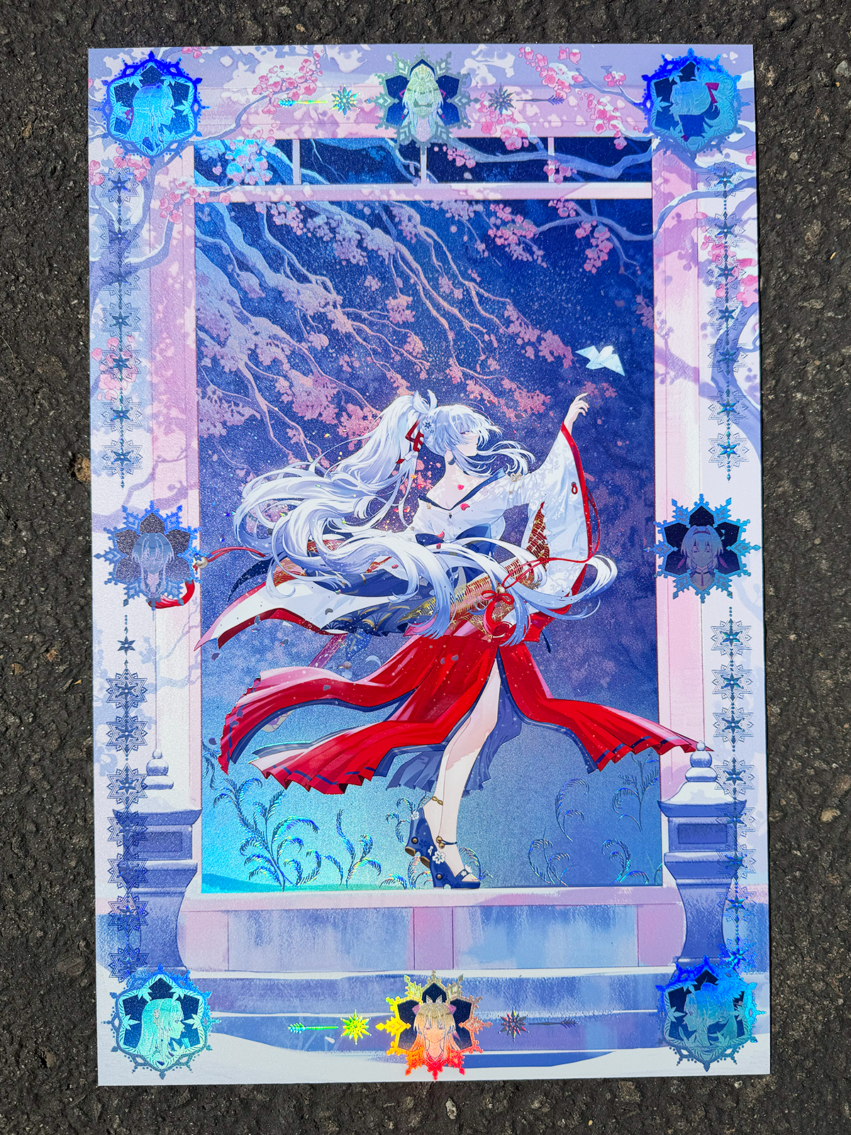 Wuthering Waves Hiyuki Holographic Foil+ UV Spot Gloss Print