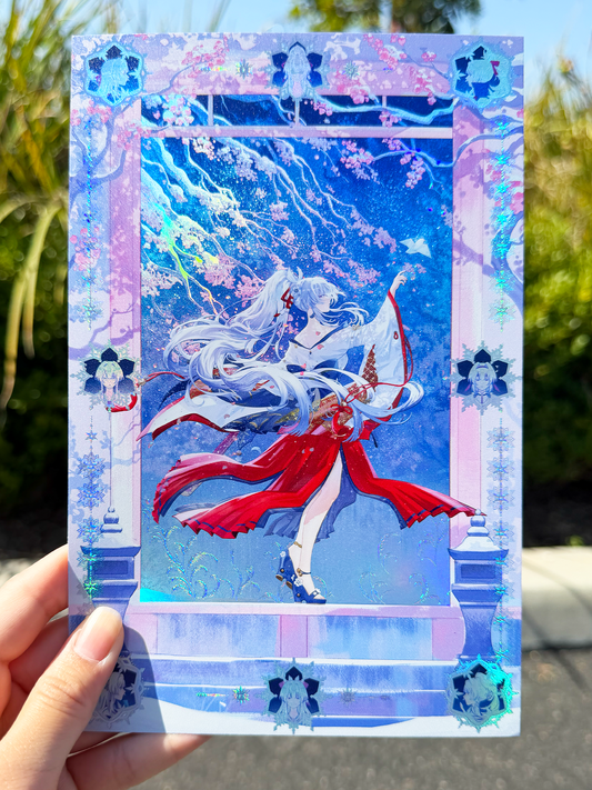 Wuthering Waves Hiyuki Holographic Foil+ UV Spot Gloss Print