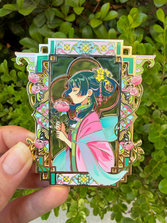 Apothecary Diaries Mao Mao Hanfu Stained Glass 3 inch Enamel Pin