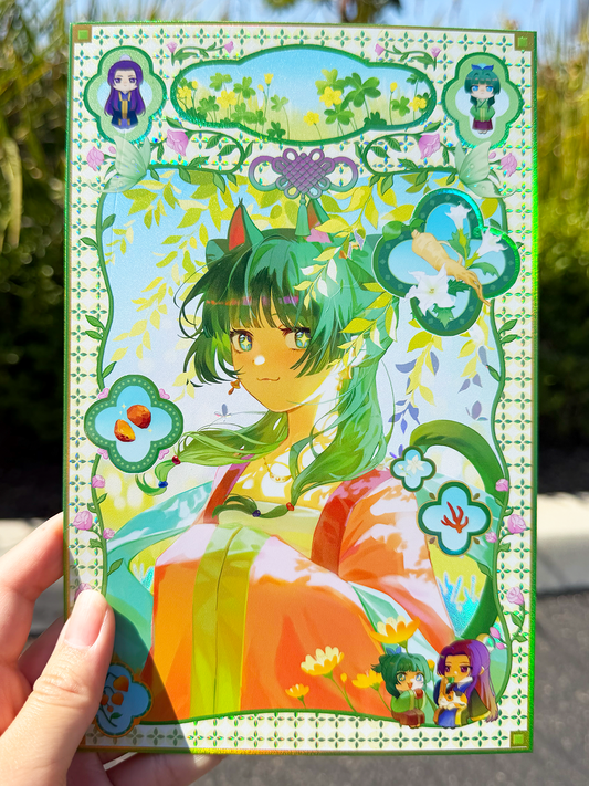 Apothecary Diaries Cat Mao Mao 11x17'' or 5.5x8.5'' Holographic Foil + UV Gloss Print