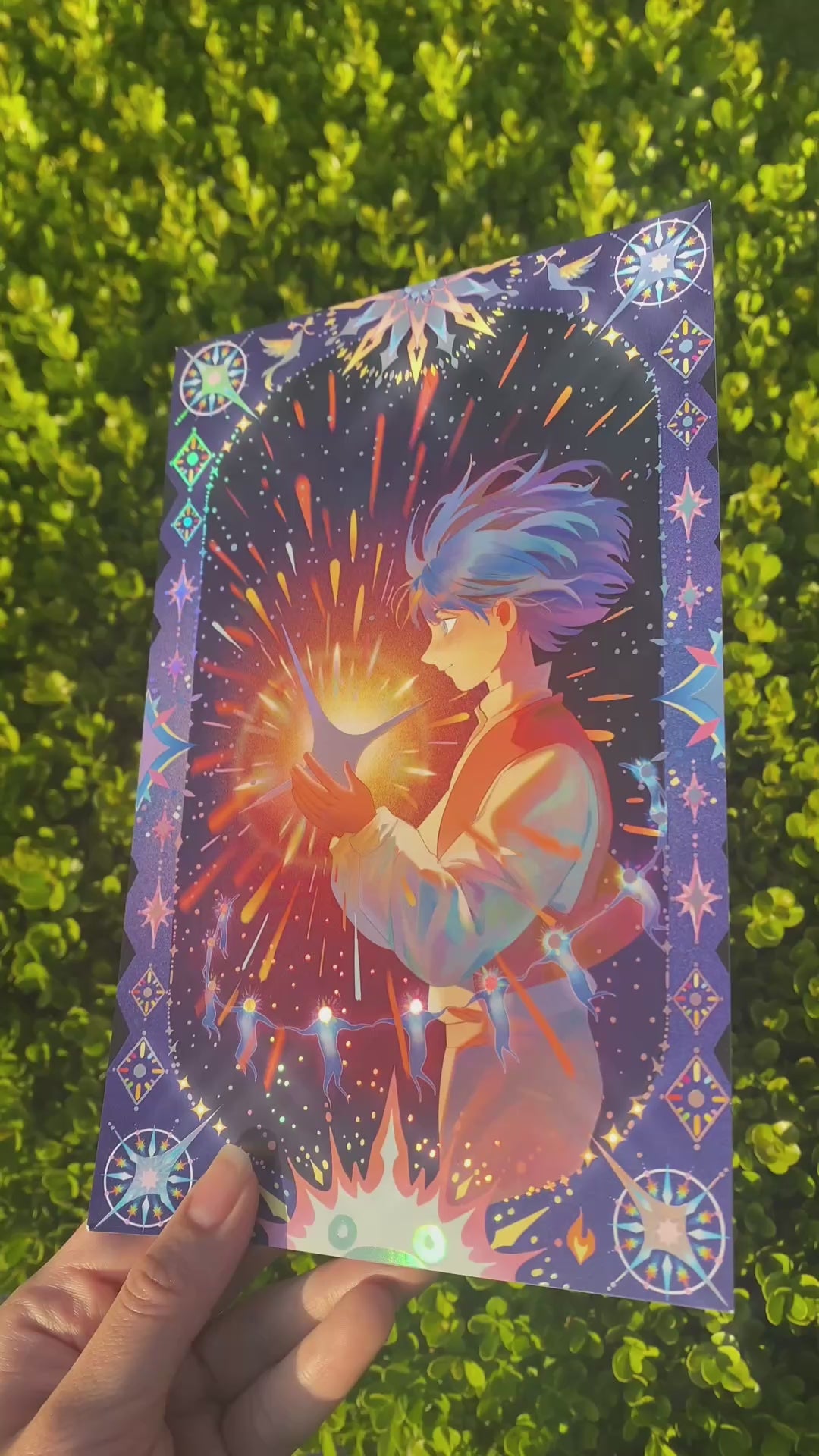 Holographic Foil Howl's Moving Castle Small Print 11x17'' or